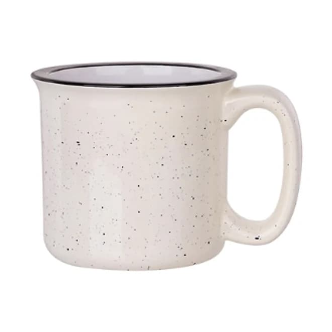 13oz Beige Ceramic Camp Mug — Case of 24