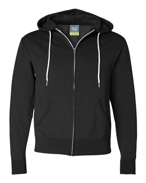 Unisex Lightweight Full-Zip Hooded Sweatshirt