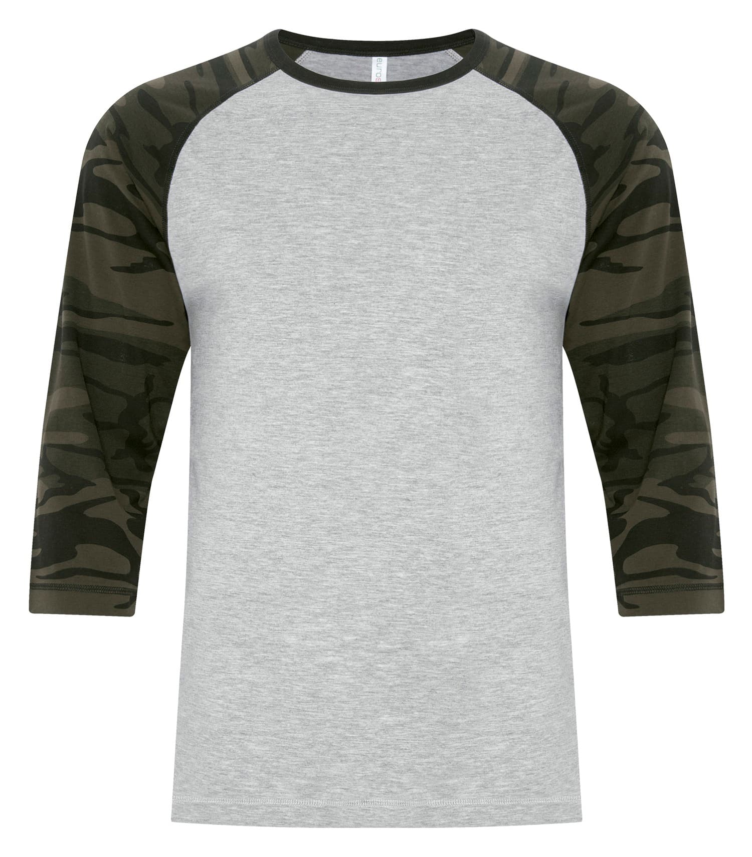 ATC™ EUROSPUN® RING SPUN BASEBALL TEE in Athletic Grey*/Black Camo