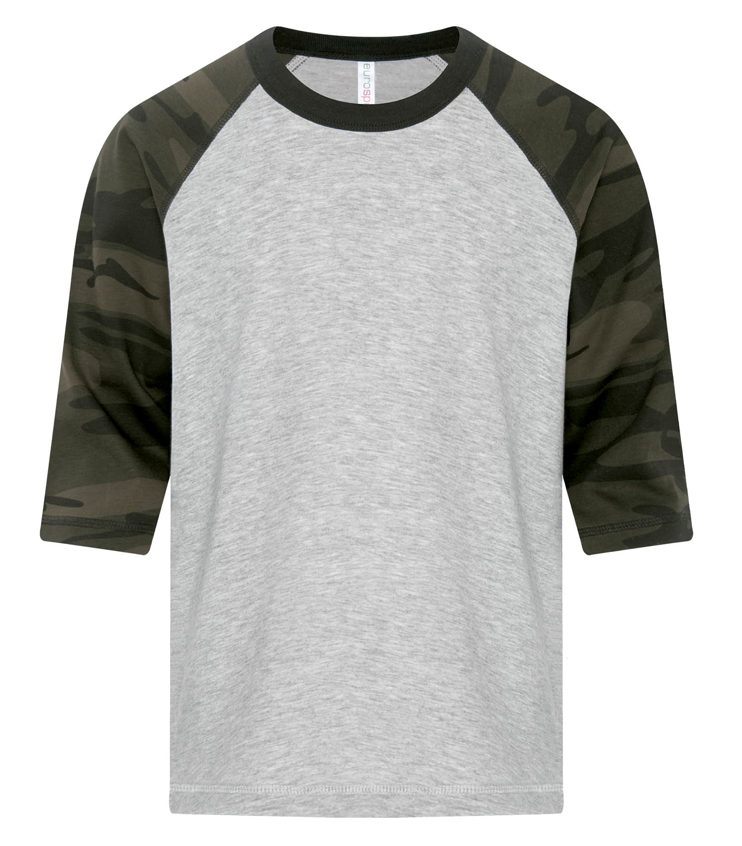 ATC™ EUROSPUN® RING SPUN BASEBALL YOUTH TEE in Athletic Grey*/Black Camo