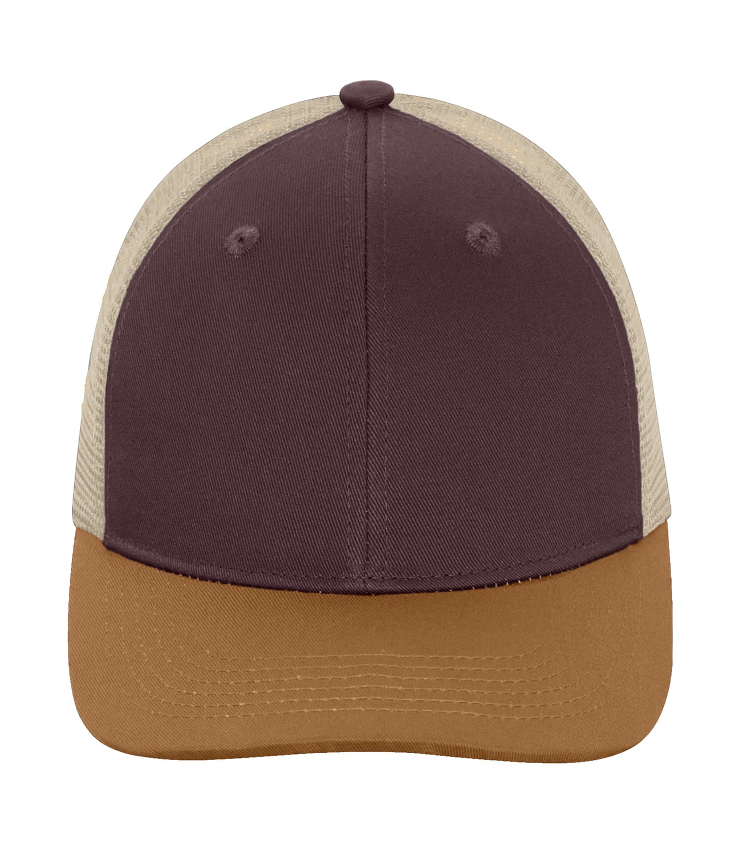 ATC™ EVERYDAY TRI-COLOUR SNAPBACK TRUCKER CAP in Brown/Caramel/Crème