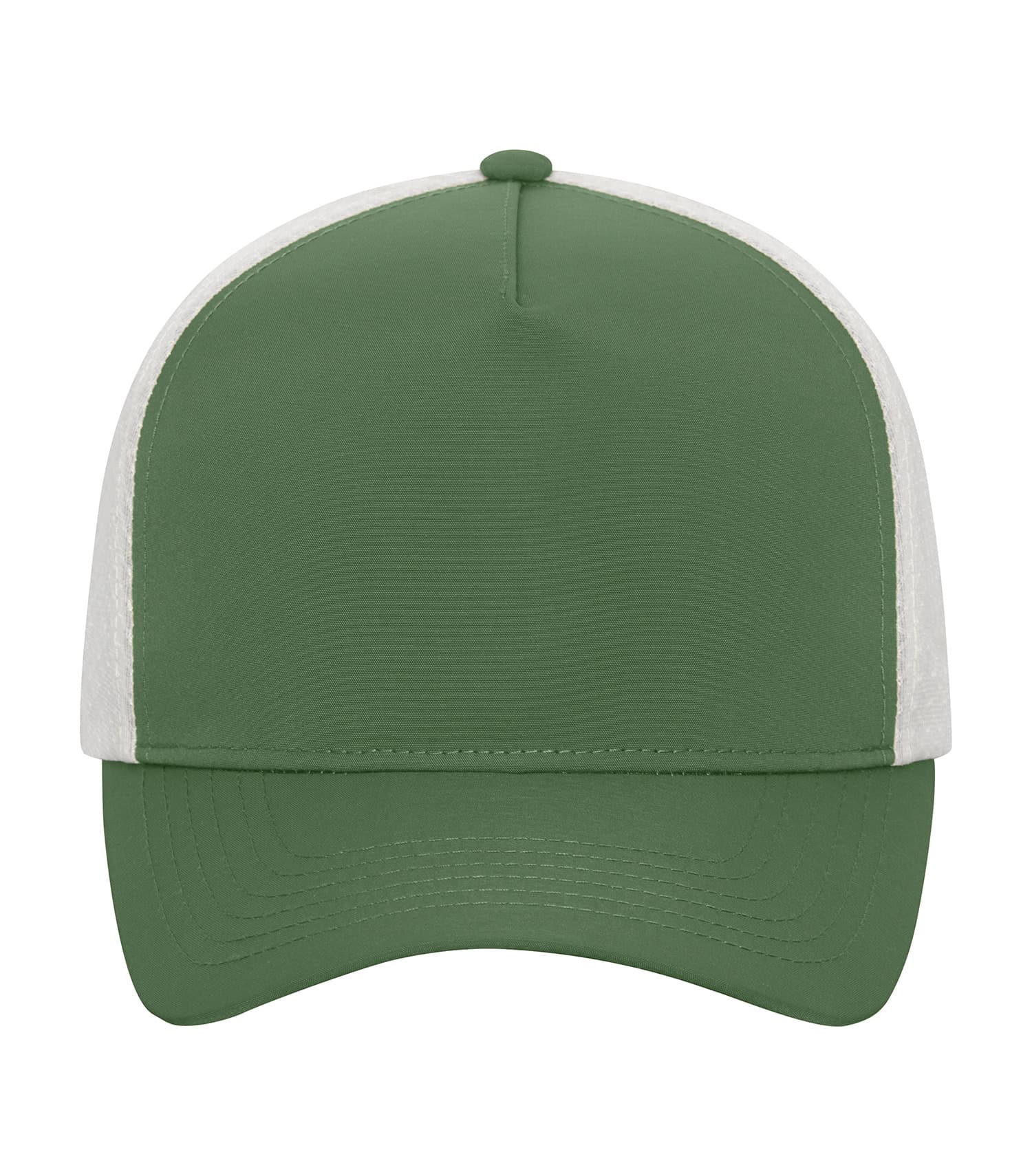 KOI® MATTE 5-PANEL TRUCKER CAP in Balsam Green/Bone