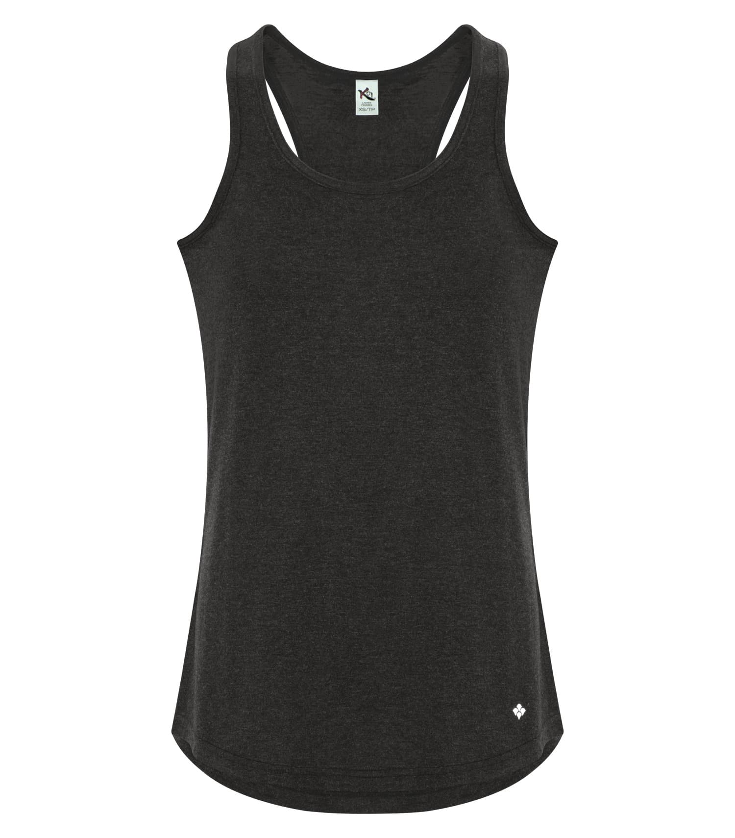 KOI® TRIBLEND RACERBACK LADIES' TANK in Charcoal Triblend