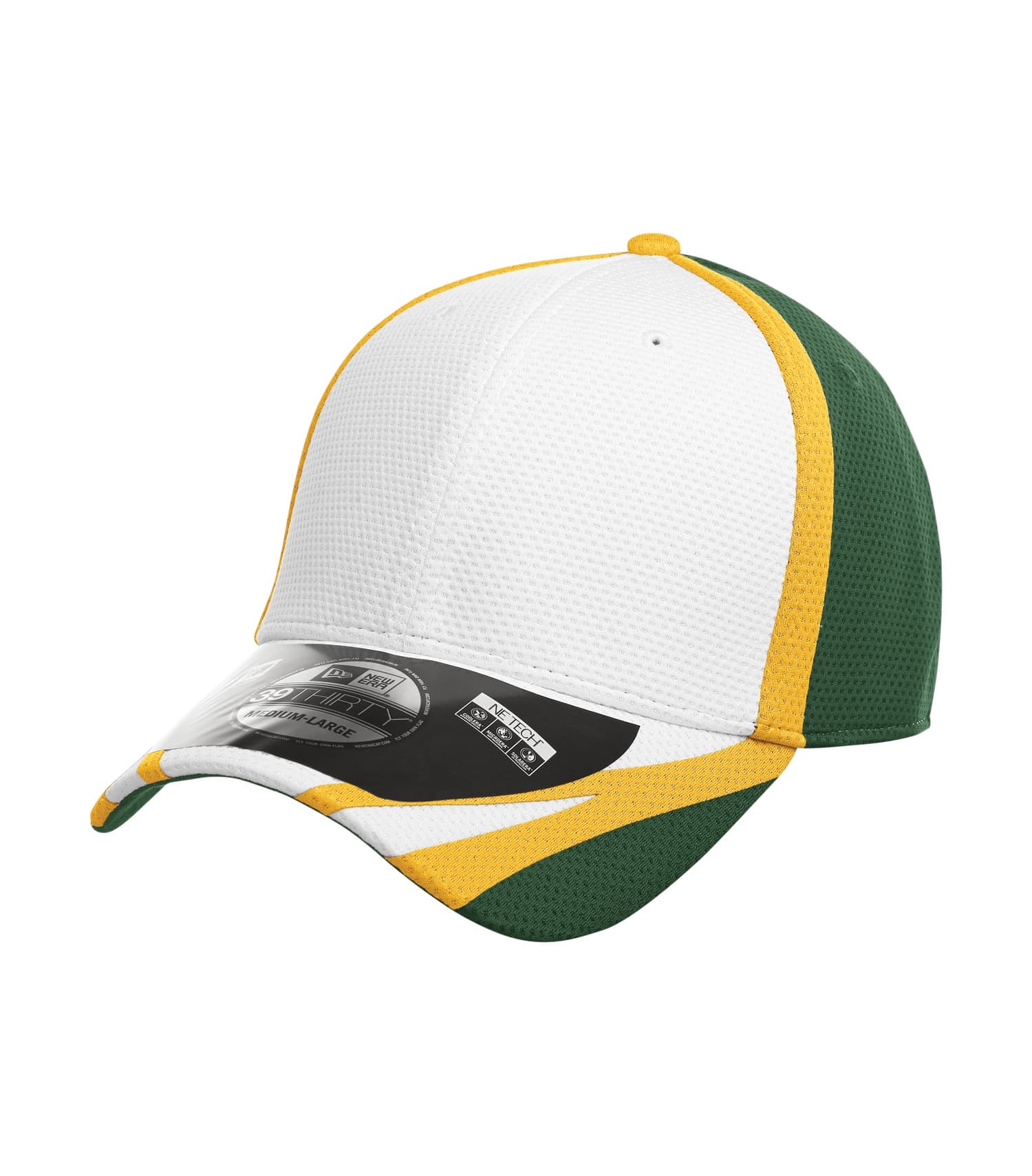 DISCONTINUED NEW ERA® GRIDIRON TRAINING CAP in White/Gold/Dark Green