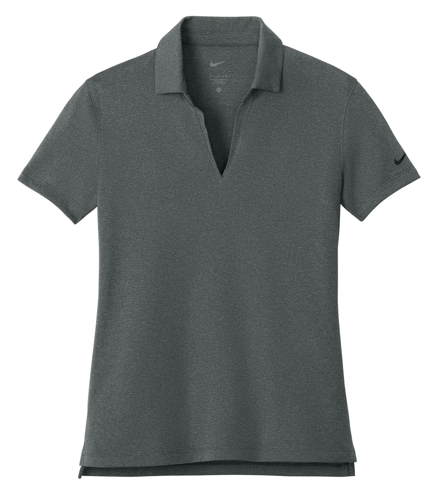 NIKE Dri-FIT SMOOTH HEATHER LADIES’ POLO in Anthracite Heather