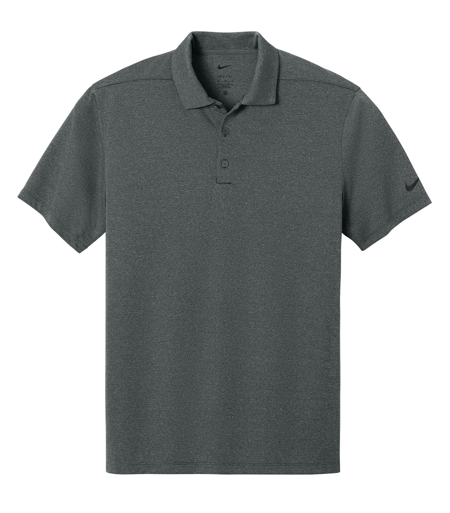 NIKE Dri-FIT SMOOTH HEATHER POLO in Anthracite Heather