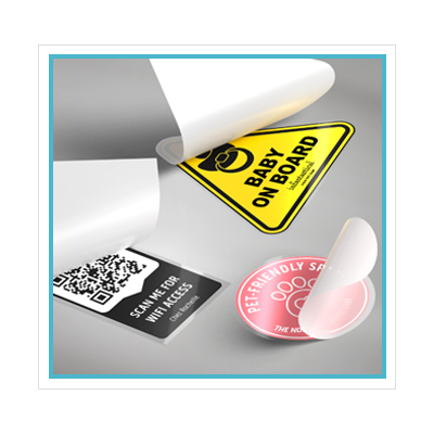 Front adhesive stickers