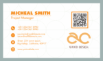 Standard Business Card Product Back