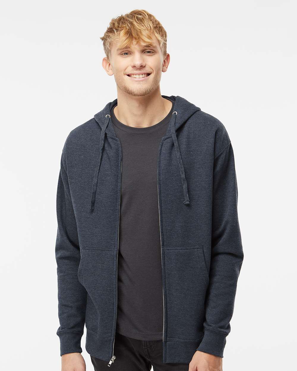 Independent_Trading_Co._SS4500Z_Classic_Navy_Heather_Front_High_Model