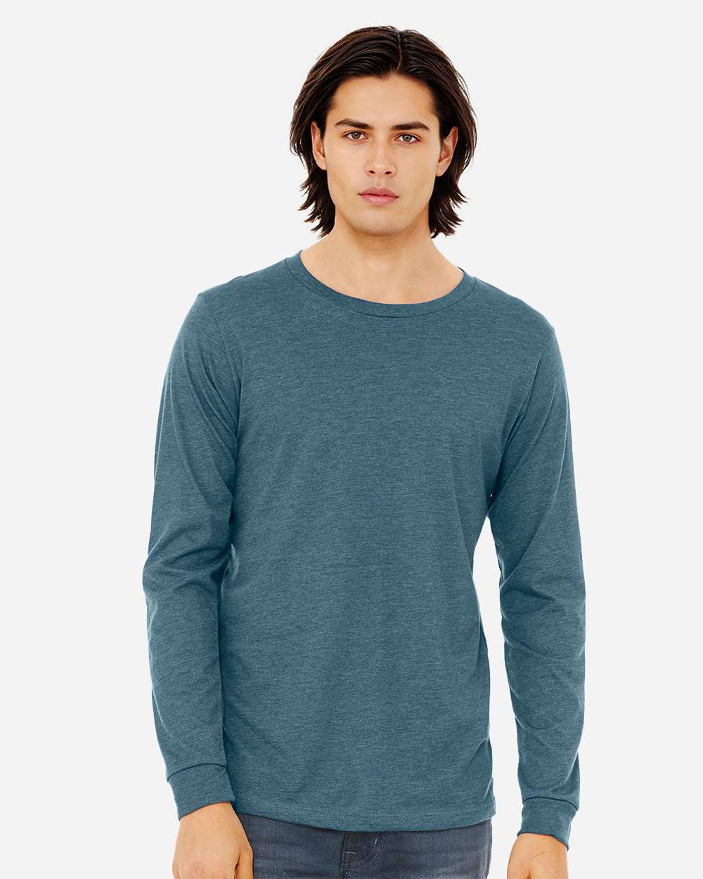 BELLA_+_CANVAS_3501CVC_Heather_Deep_Teal_Front_High_Model