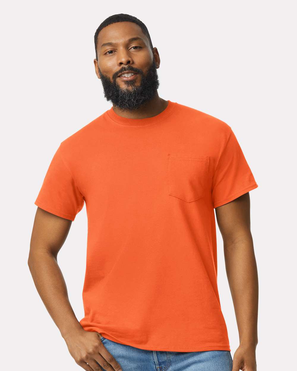 Gildan_2300_Orange_Front_High_Model