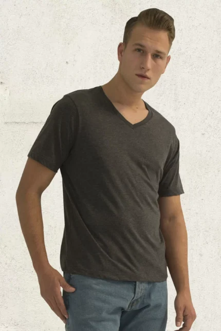 ATC™ EUROSPUN® RING SPUN V-NECK TEE. ATC8001
