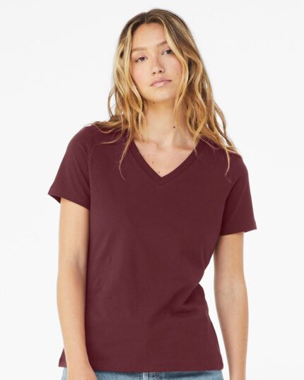 Women’s Relaxed Jersey V-Neck Tee - 6405