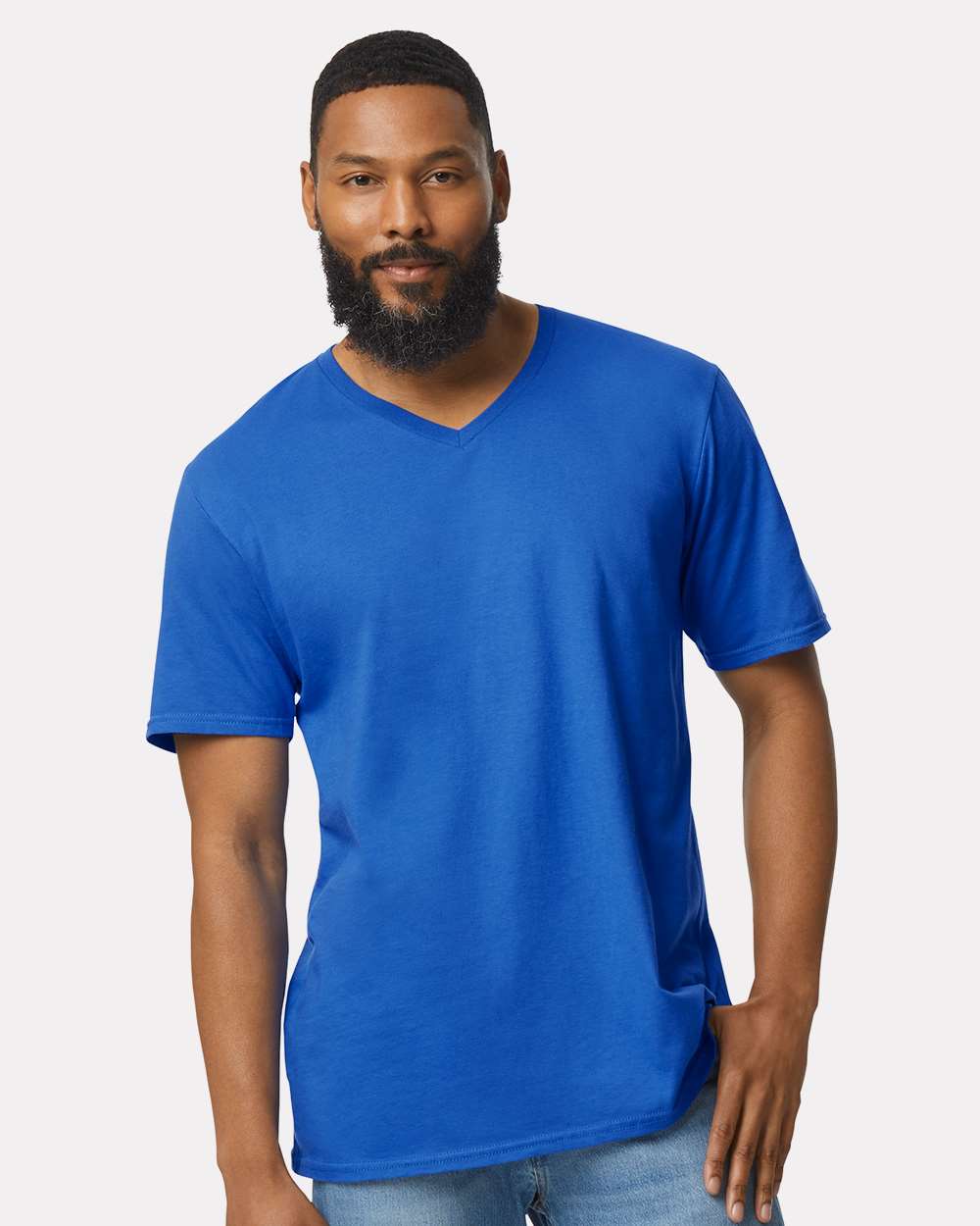 Gildan_64V00_Royal_Front_High_Model