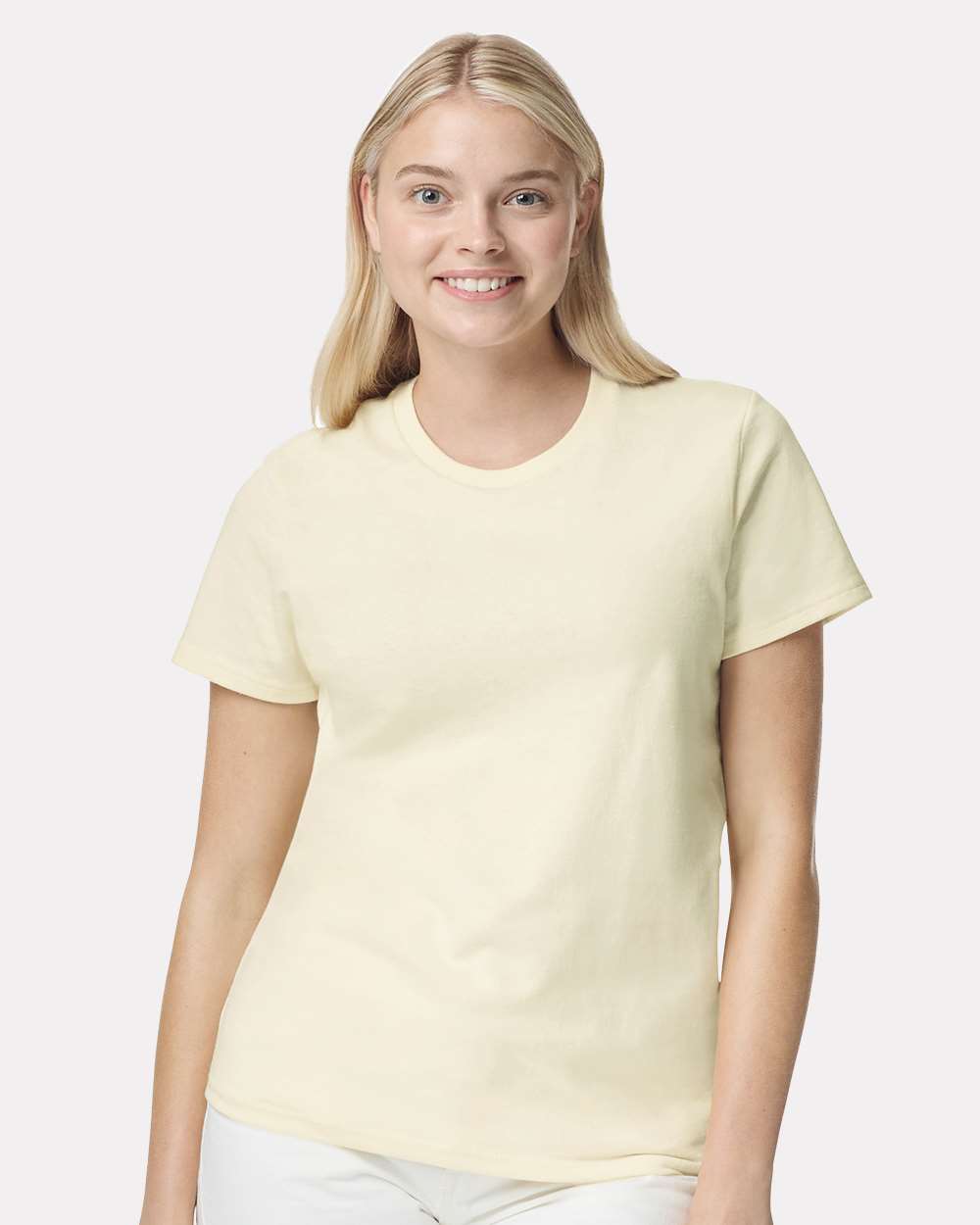Gildan_5000L_Off_White_Front_High_Model